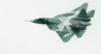 T-50 PAK FA 5th Generation Jet • <a style="font-size:0.8em;" href="http://www.flickr.com/photos/139546847@N02/29687743924/" target="_blank">View on Flickr</a>