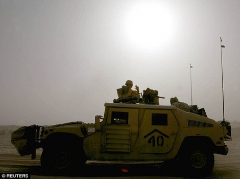 TA Humvee which crossed the Kuwait Iraq border in the early hours of March 21, 2003. • <a style="font-size:0.8em;" href="http://www.flickr.com/photos/139546847@N02/25115784481/" target="_blank">View on Flickr</a>