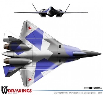 Sukhoi PAK-FA T-50-I • <a style="font-size:0.8em;" href="http://www.flickr.com/photos/139546847@N02/29687455393/" target="_blank">View on Flickr</a>