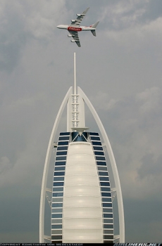 A380 burj al arab • <a style="font-size:0.8em;" href="http://www.flickr.com/photos/139546847@N02/30283282546/" target="_blank">View on Flickr</a>